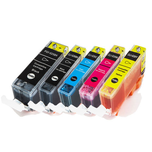 Compatible PGI-525BK / CLI-526 Ink Cartridge Multipack for Canon (CLI-526  B/C/M/Y/G + 1 PGI-525BK) - Set of 6 - NGMCX525-526U6WC